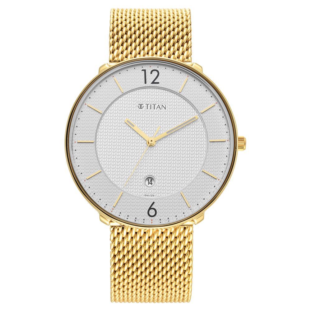Titan black and gold watch store