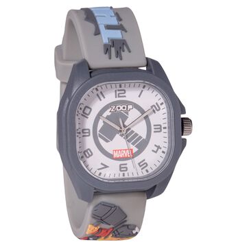 Zoop Marvel Analog Watch with White Thor Dial & Grey Strap for Boys Kids, from House of Titan