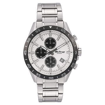 Titan Octane White Chrono Stainless Steel Strap watch for Men