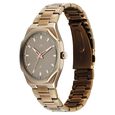 Vyb Nimbus By Fastrack Quartz Analog Grey Dial Brown Metal Strap Watch For Guys - image number 2