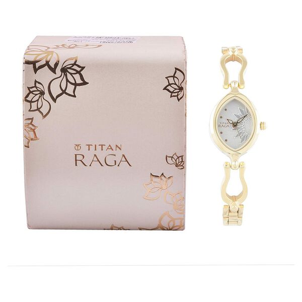 Titan Quartz Analog Silver Dial Stainless Steel Strap Watch for Women - image number 4