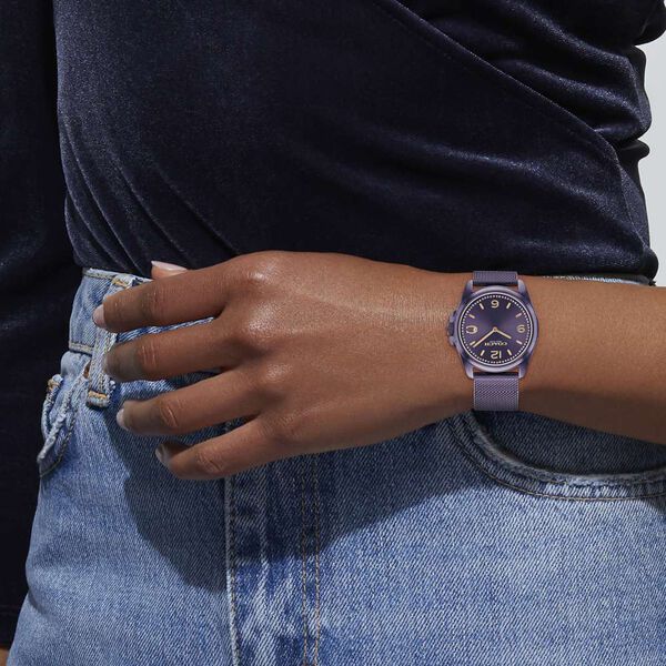 Coach Quartz Analog Purple Dial Stainless Steel Strap Watch for Women - image number 3