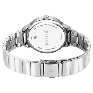 Titan Neo Multifunction Green Dial Silver Color Stainless Steel Strap Watch For Women