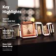Titan Raga Delight Quartz Analog Rose Gold Dial Rose Gold Stainless Steel Strap Watch For Women - image number 2
