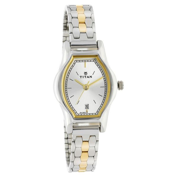 Titan Quartz Analog Silver Dial Stainless Steel Strap Watch for Women - image number 1