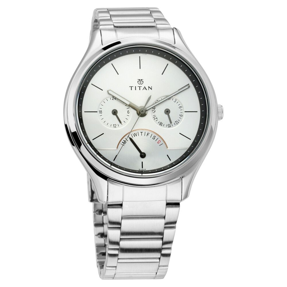Silver best sale titan watch