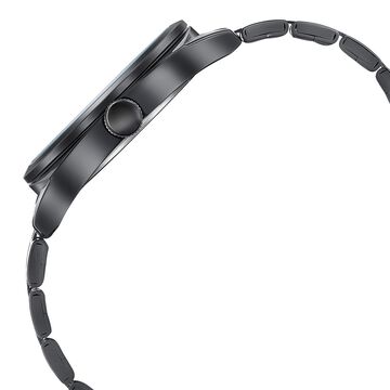 Sonata Poze Quartz Analog Black Dial Black Metal Strap Watch For Men
