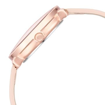 Titan Women's Svelte Rose gold: Multi-Function Watch with Leather Strap