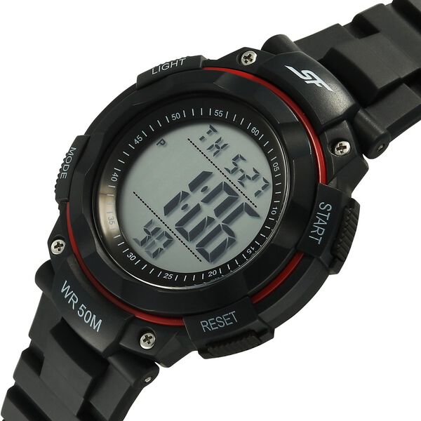 SF Digitals Digital Dial Black Strap Watch For Men - image number 2