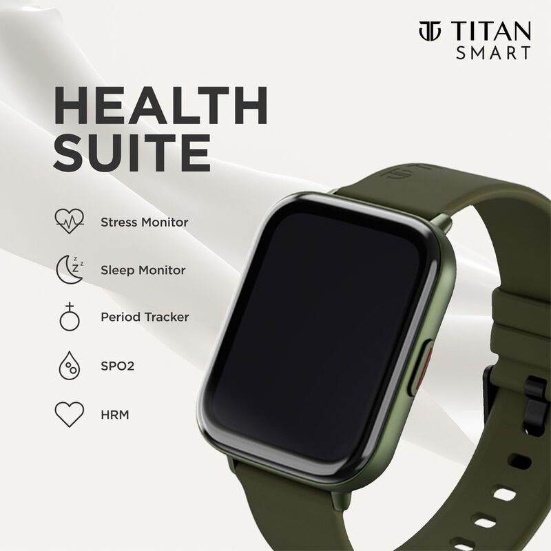 Titan Smart Watch Black Silicone Strap watch for Unisex - image number 4