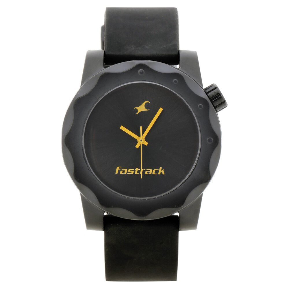 Fastrack Quartz Analog Black Dial Plastic Strap Watch for Unisex
