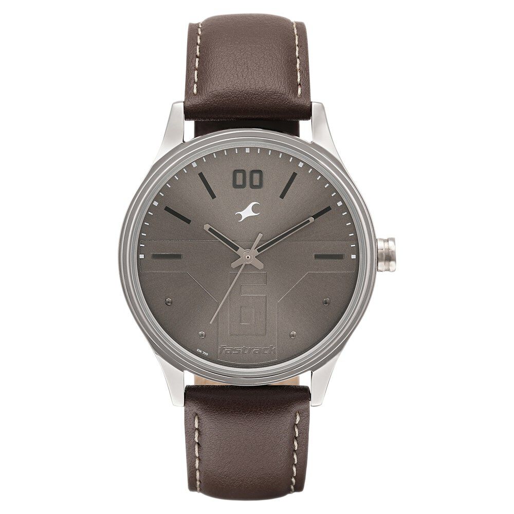 Fastrack 3039sl07 hot sale leather analog