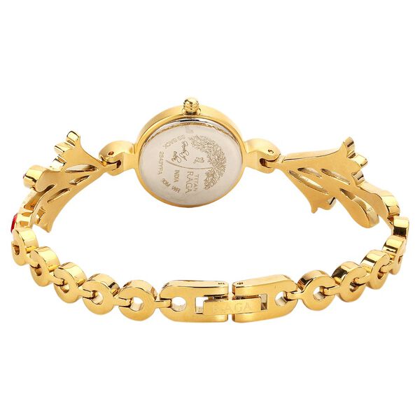 Titan Quartz Analog Champagne Dial Metal Strap Watch for Women - image number 2