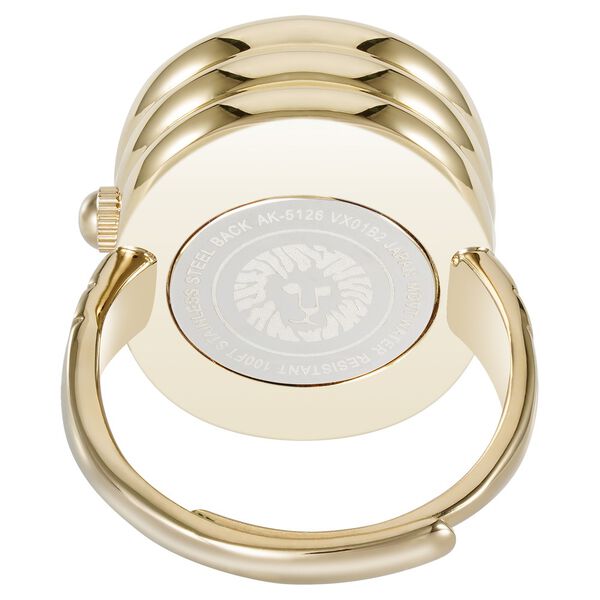 Anne Klein Quartz Analog Black Dial Golden Metal Ring Watch For Women - image number 3