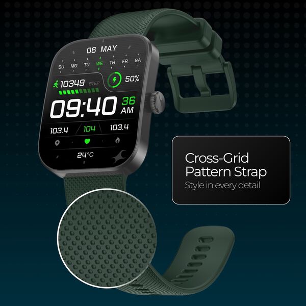 Fastrack Revoltt FS3 Smartwatch with 2.01" TFT Display,Push Button Interactions, HRM, SpO2, Sleep, Rotary Crown, IP68 - image number 2