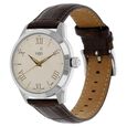 Xylys Swiss Analog Black Leather Strap and Silver Dial Watch For Men - image number 1