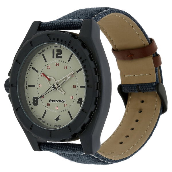 Fastrack Explorer Quartz Analog Grey Dial Canvas Strap Watch for Guys - image number 1