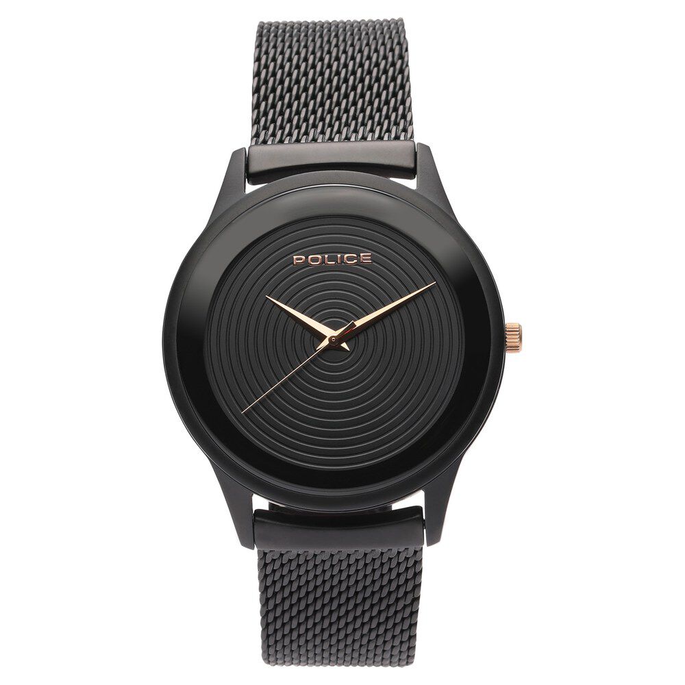 Police black metal watch shop
