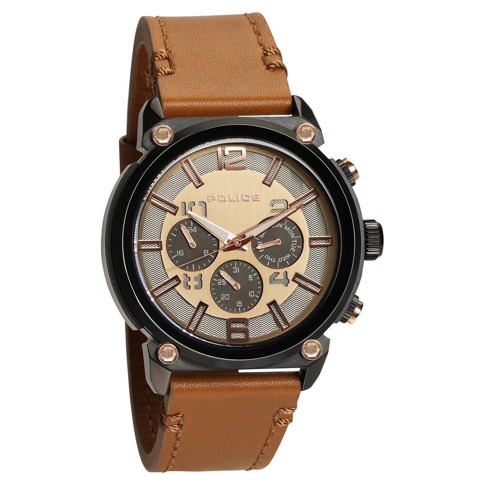 Buy Online Police Quartz Chronograph Brown Dial Watch for Men pl14378jsb11j Titan