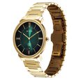 Edge Meister Quartz Analog with Date Green Dial Golden Stainless Steel Strap Watch For Men - image number 4