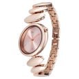 Vyb Successor By Fastrack Quartz Analog Pink Dial Rose Gold Metal Strap Watch For Girls - image number 2