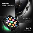Fastrack Noir Rizz Women Smartwatch with 1.72" inch HD Display, Womens Health, Functional Crown, BT Calling, SpO2, Additional Silicone Strap - image number 5