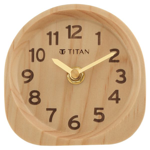 Titan Wooden Table Clock Light Brown Dial with Silent Sweep Technology - image number 0