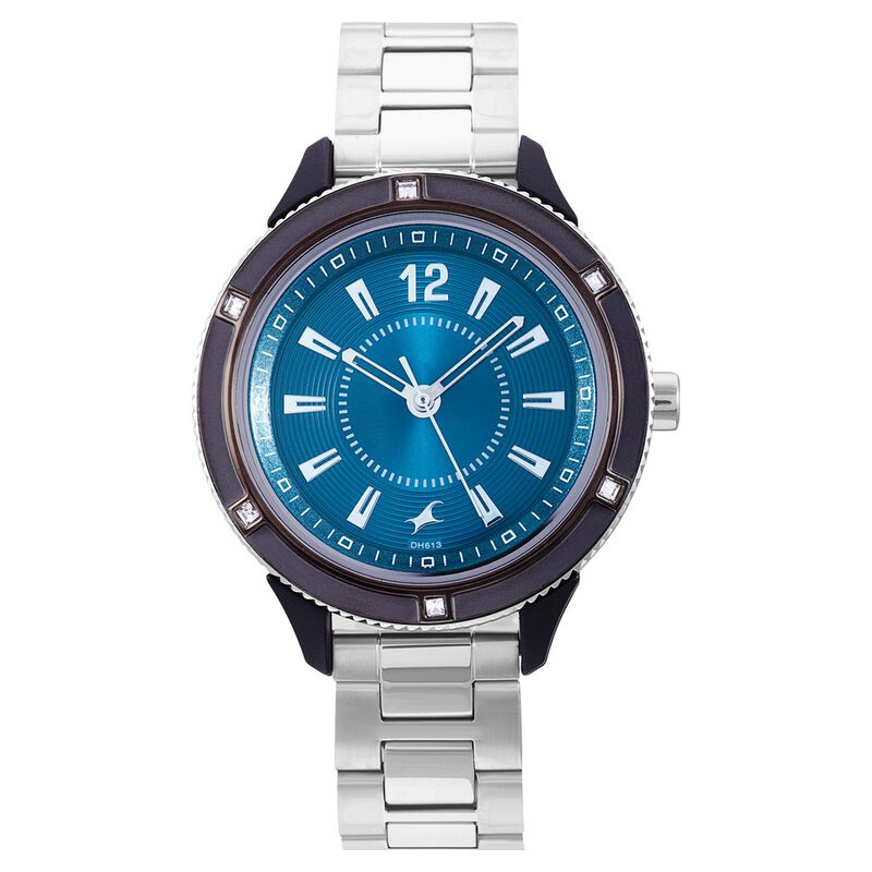 Fastrack Modular Quartz Analog Blue Dial Stainless Steel Strap Watch for Girls - image number 1