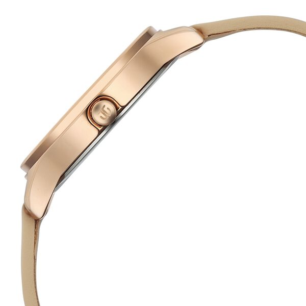Titan Neo Quartz Analog Silver Dial Beige Leather Strap Watch For Women - image number 4