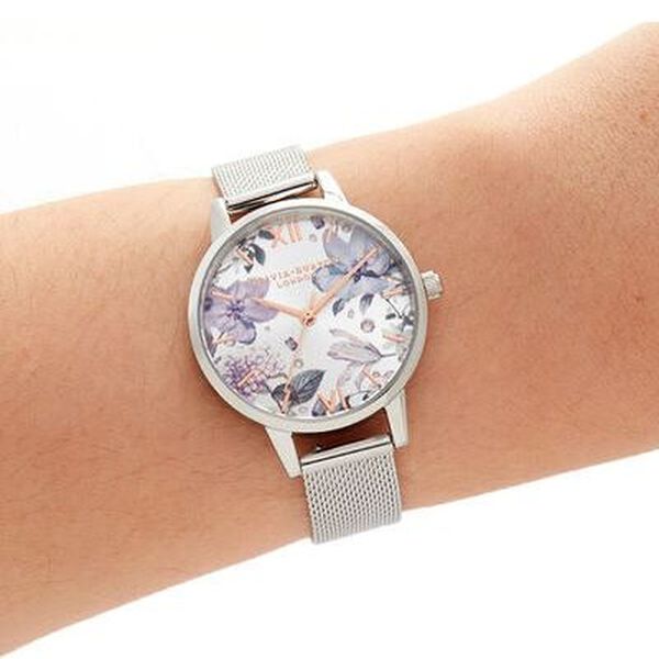 Olivia Burton Quartz Analog Silver Dial Stainless Steel Strap Watch for Women - image number 3