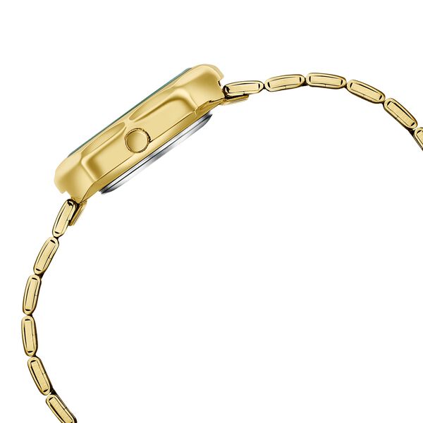 Poze Poze Quartz Analog Green Dial Golden Stainless Steel Strap Watch For Women - image number 5