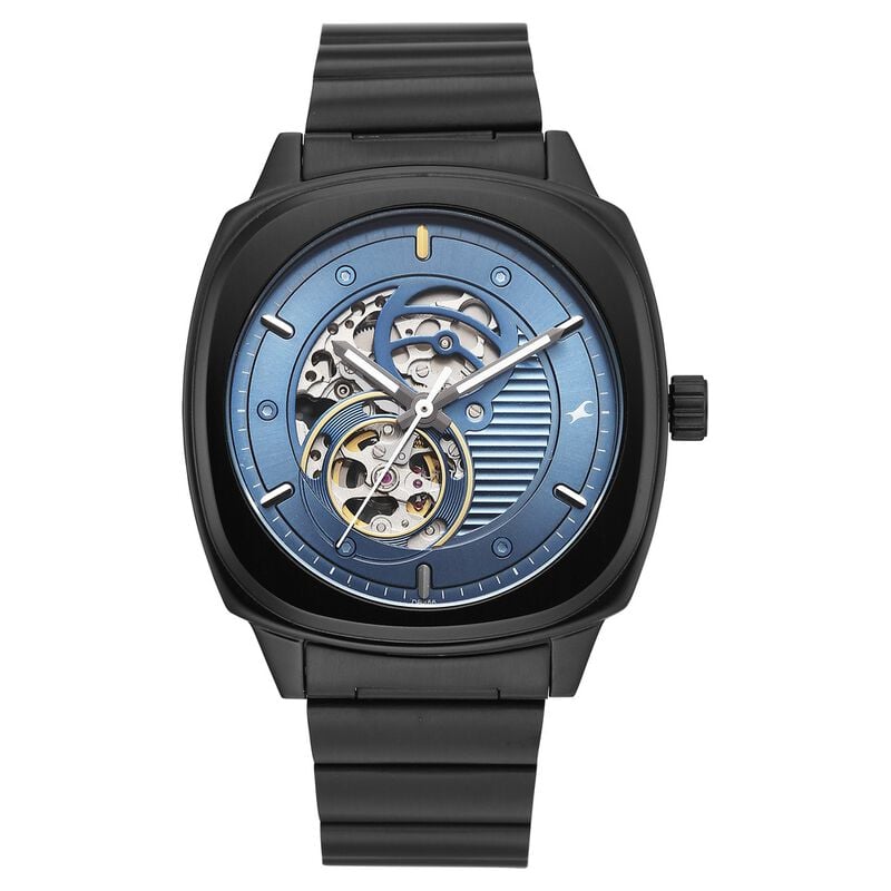 Buy Online Fastrack Automatics Collection Blue Dial Black Stainless ...