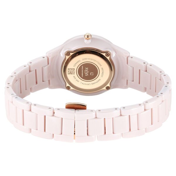 Xylys Swiss Analog with Date Pink Ceramic Strap and Dial Watch For Women - image number 4