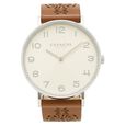 Coach Quartz Analog Champagne Dial Leather Strap Watch for Women - image number 0