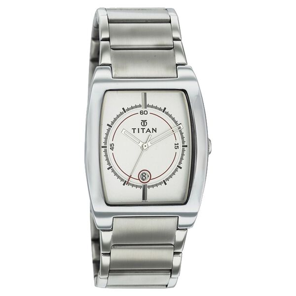 Titan Quartz Analog with Date Silver Dial Watch for Men - image number 0
