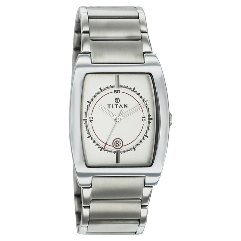 Titan Quartz Analog with Date Silver Dial Watch for Men