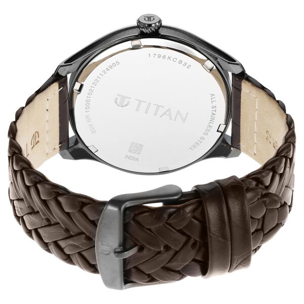 Titan Wedding Grey Dial Analog with Date Leather Strap watch for Men - image number 5
