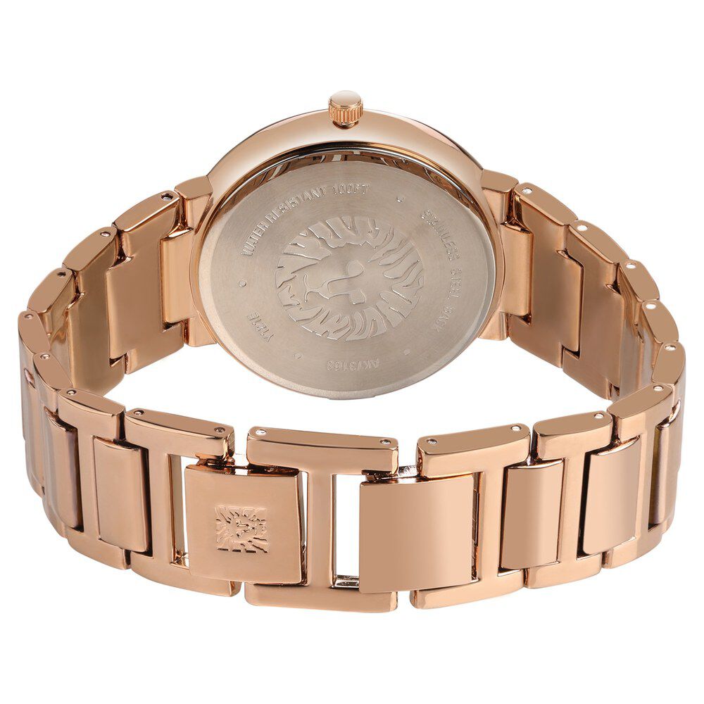 Buy Online Anne Klein Quartz Analog Rose Gold Dial Metal Strap