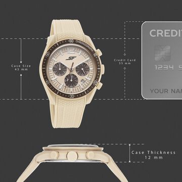 SF Genesis Bold Chronograph Watch for Men with Beige strap