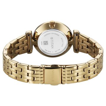 Titan Workmode Quartz Analog Silver Dial Stainless Steel Strap Watch For Women