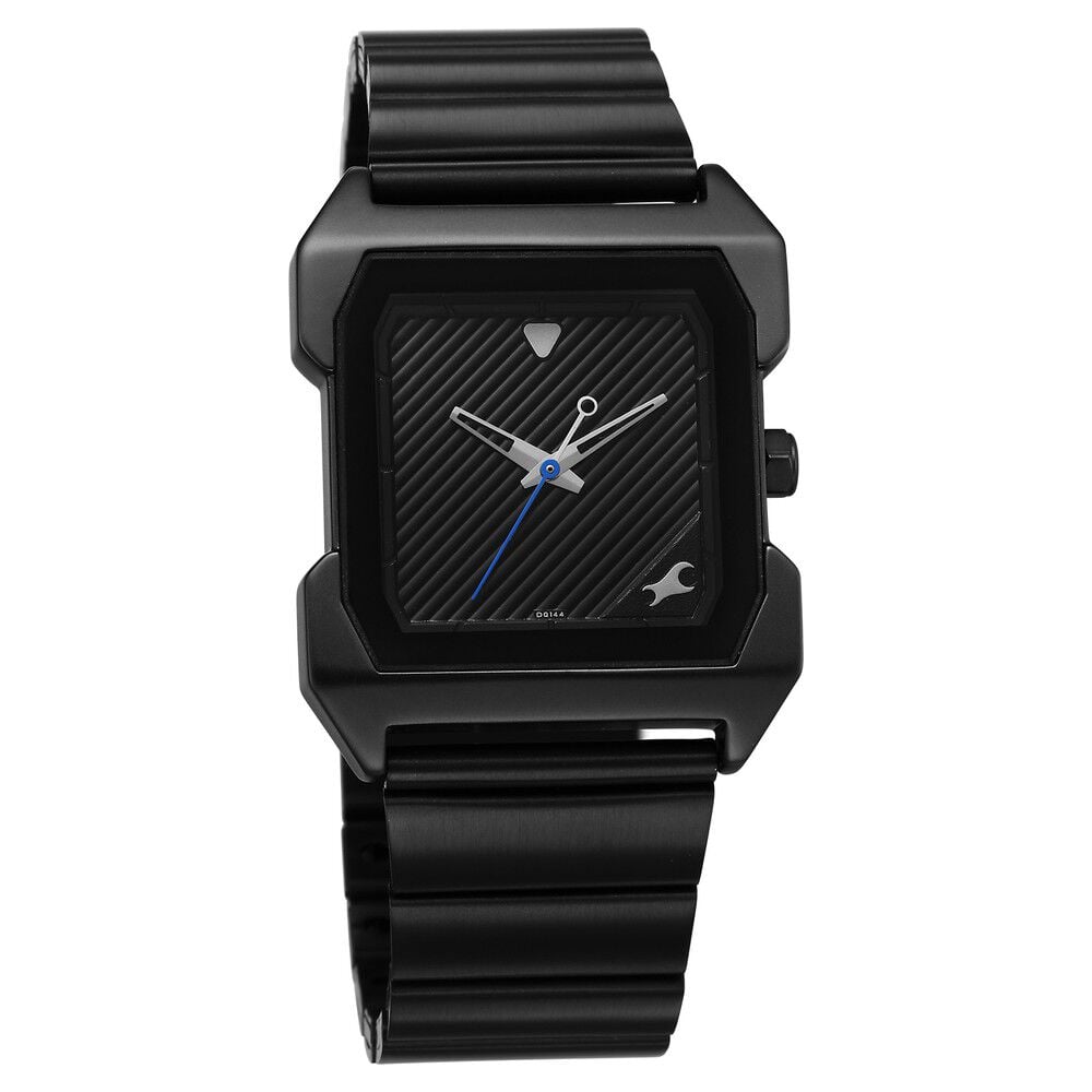 Buy Online Fastrack Pulse Quartz Analog Black Dial With Black Stainless steel Strap Watch for Guys 1474nm02 Titan