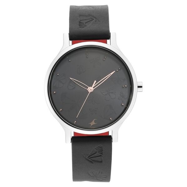Fastrack I Love Me Quartz Analog Black Dial Leather Strap Watch for Girls - image number 1