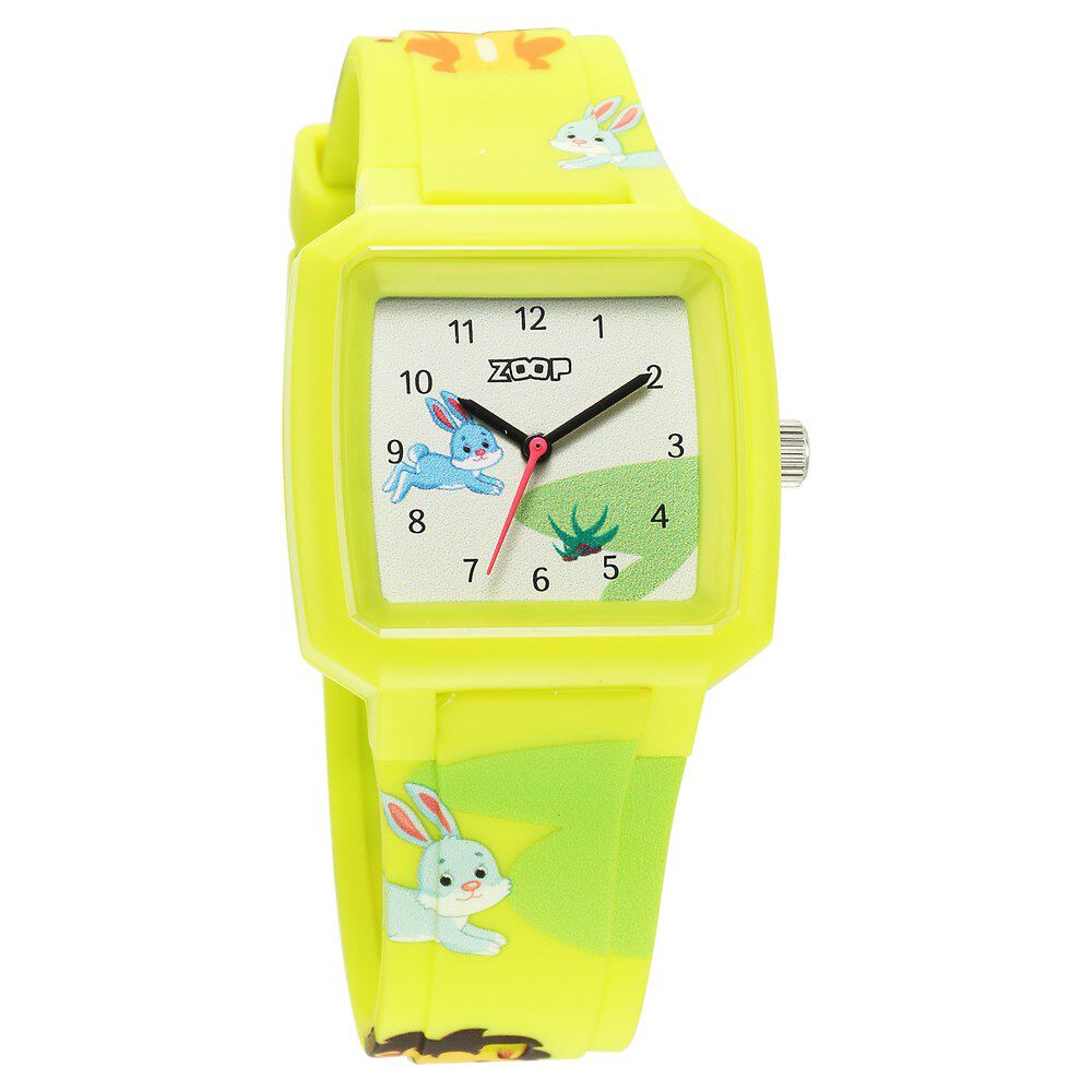 Buy Online Zoop Analog Watch with White Dial & Multicoloured Strap