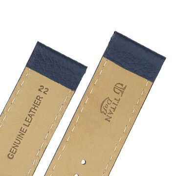 22 mm Blue Genuine Leather Straps for Men
