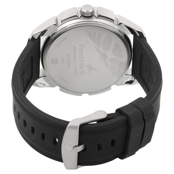 Fastrack Loopholes Quartz Analog Black Dial Silicone Strap Watch for Guys - image number 3
