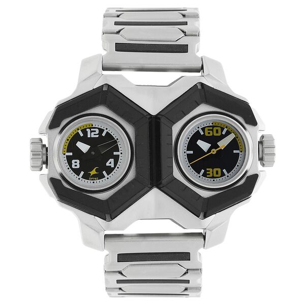 Fastrack Motorheads Quartz Analog Black Dial Stainless Steel Strap Watch for Guys - image number 0