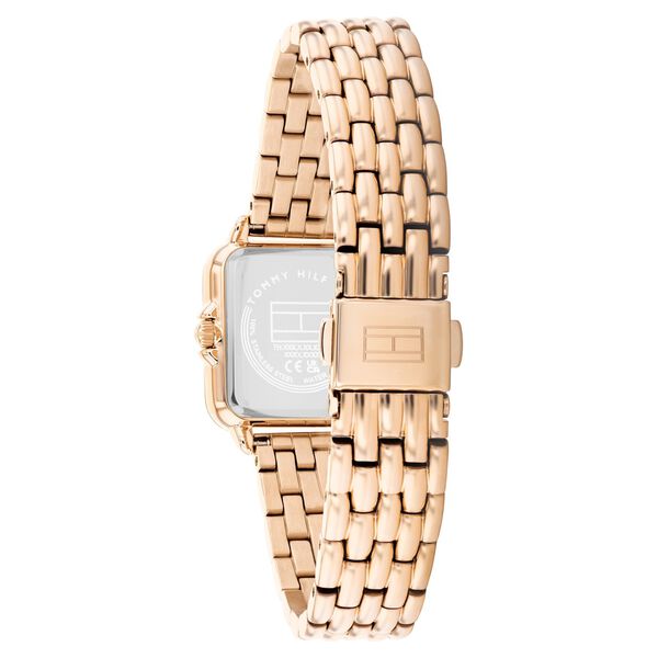 Tommy Hilfiger Quartz Analog Golden Dial Rose Gold Stainless Steel Strap Watch For Women - image number 2