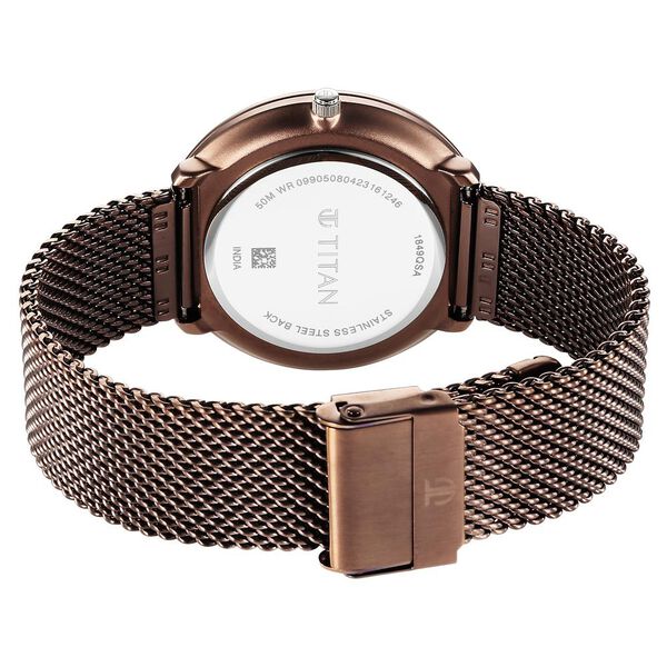 Titan Neo Splash Quartz Analog with Date Brown Dial Stainless Steel Strap Watch for Men - image number 5