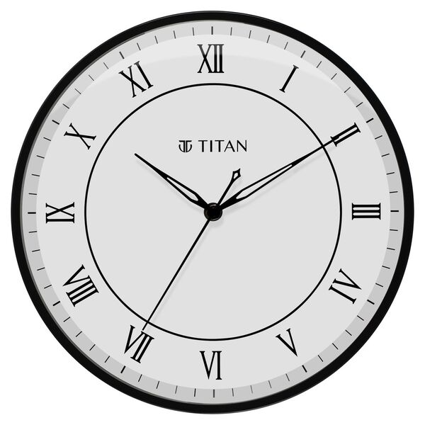 Titan Metallic Wall Clock White Dial Silent Sweep Technology with size 30.4 cm X 30.4 cm (Medium) - image number 1