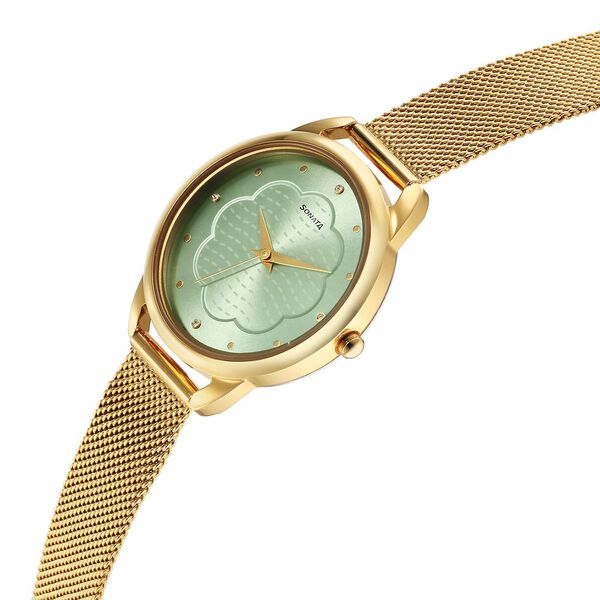 Sonata Wedding Quartz Analog Blue Dial Stainless Steel Strap Watch for Women - image number 1